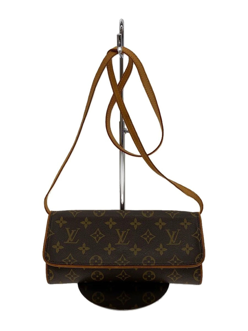 LOUIS VUITTON Pochette Twin Monogram Canvas Brown